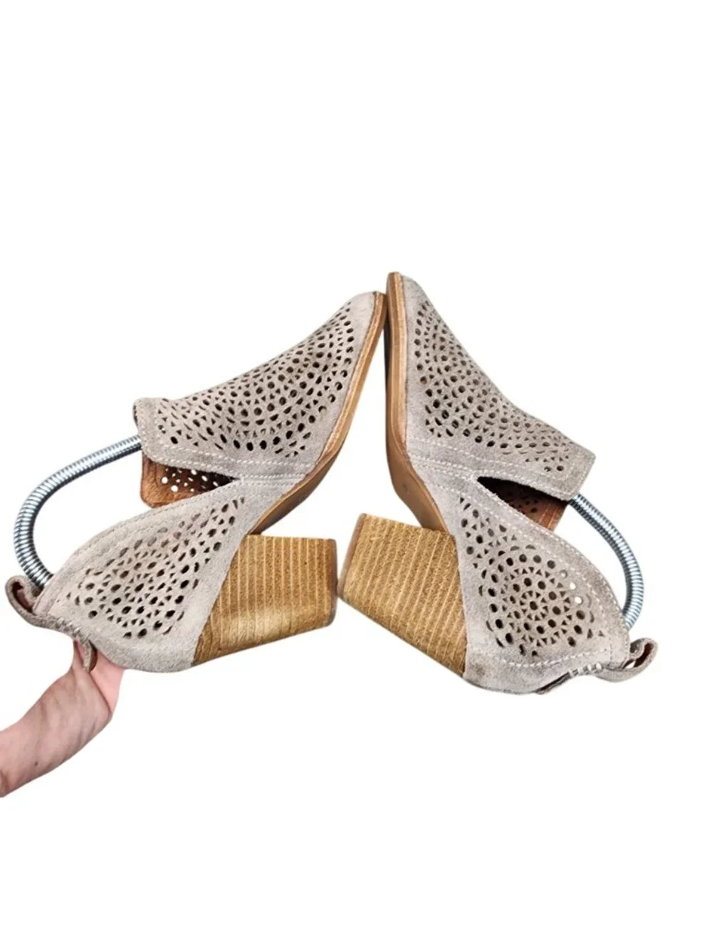 Jeffrey Campbell Shoes Womens Size 7.5 Rosalee Tan Suede Ankle Boots *Read*